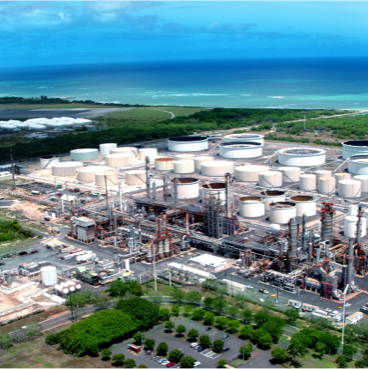 Aerial view of Par Hawaii's Refinery