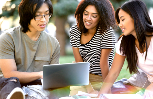 Par Hawaii - Group of people looking at a computer for the Online Grant Application