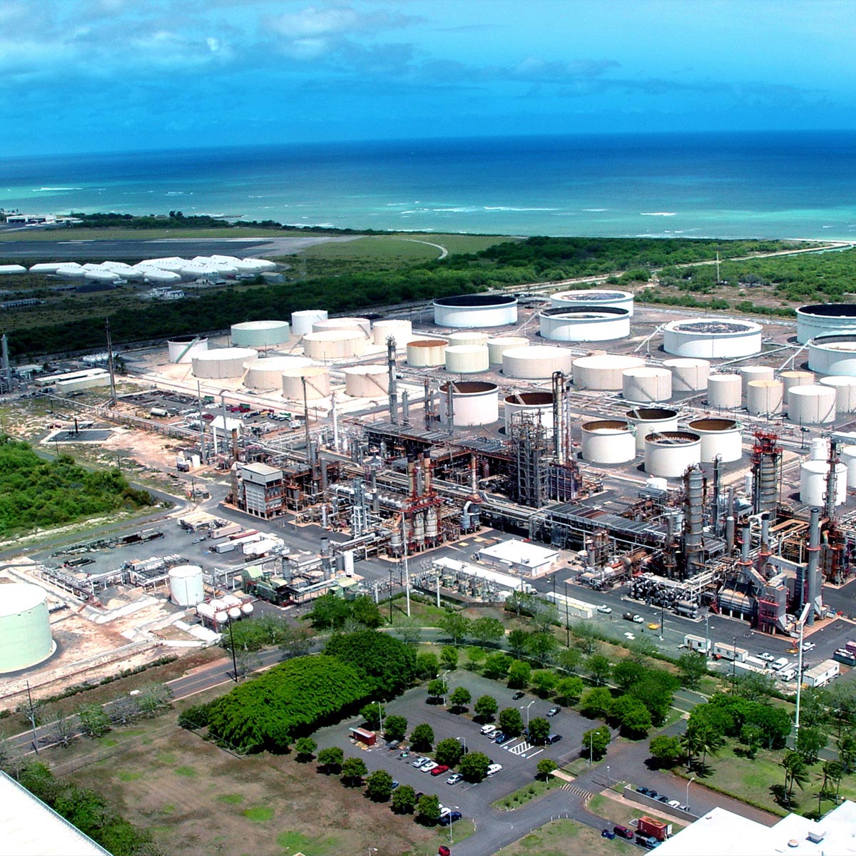 Aerial view of Par Hawaii's Refinery