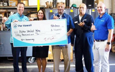 Par Hawaii’s Kapolei Refinery Celebrates 50 Years of Service and Energy Security – Donates $50,000 to Aloha United Way